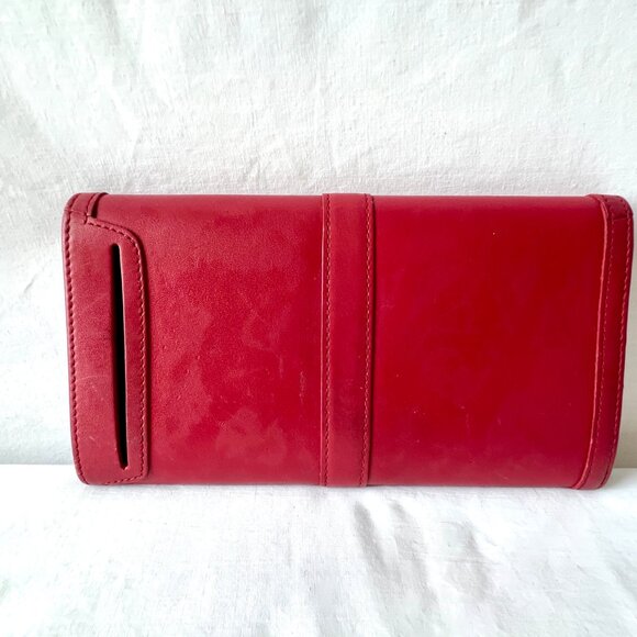 L.L. Bean Red Leather Passport Wallet, 9" x 5", Excellent Condition! - Picture 11 of 11